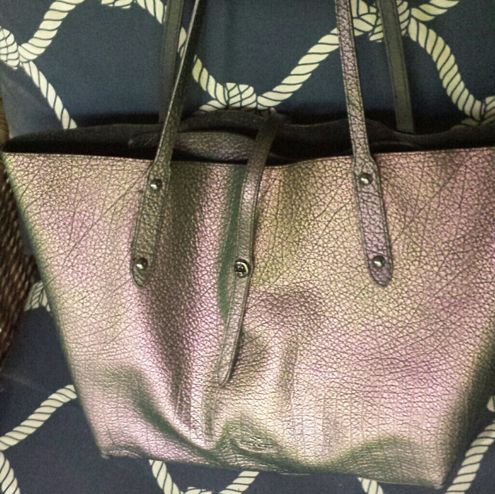 Coach Market Tote Hologram Leather